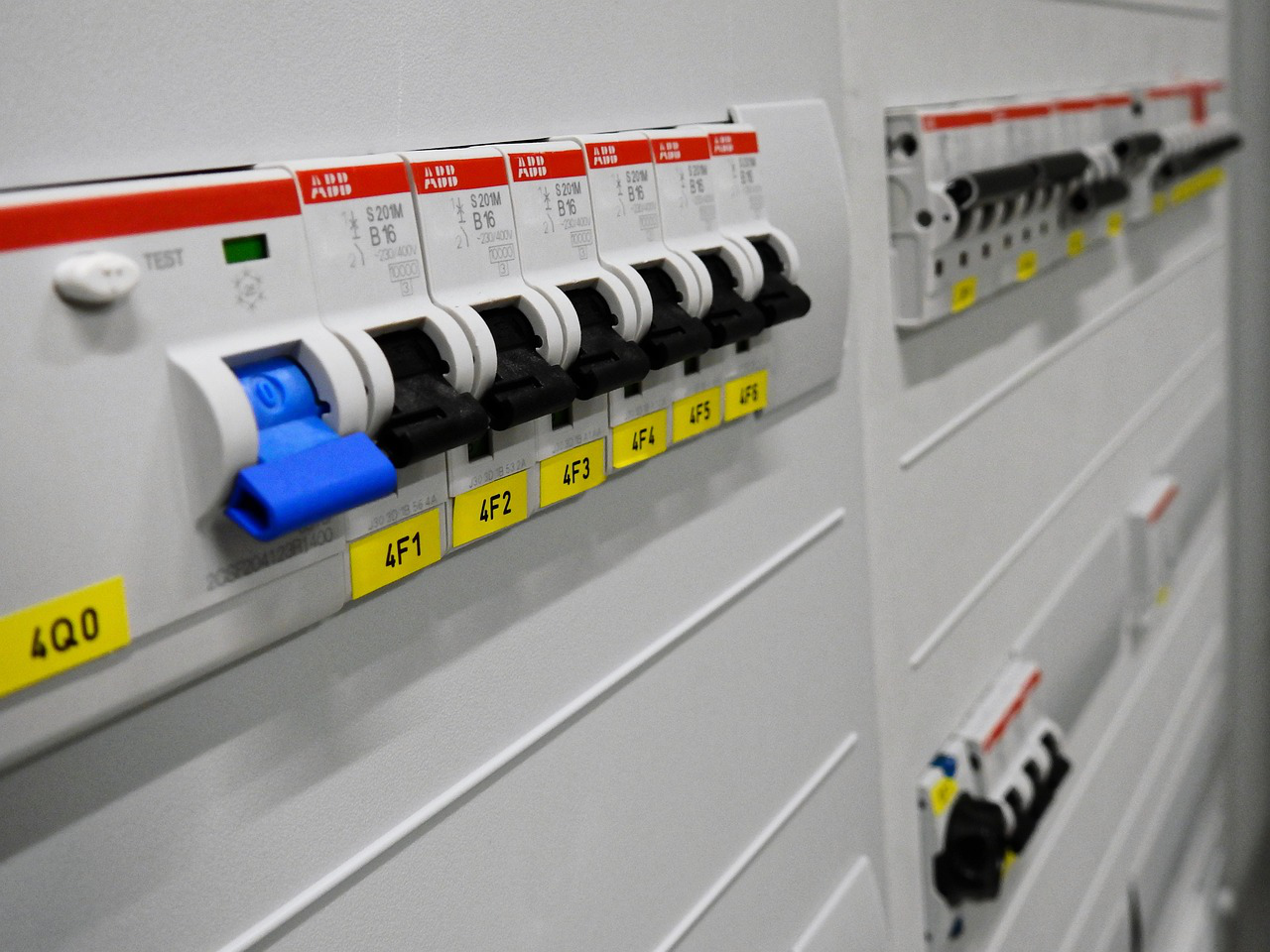 An electric panel.