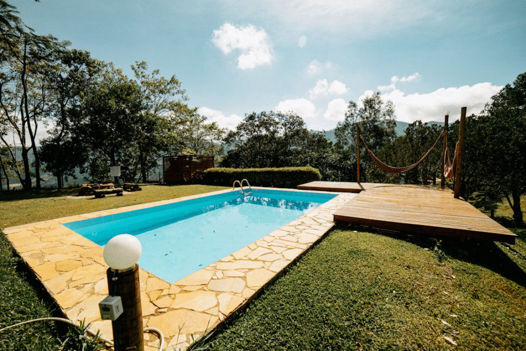 A backyard pool